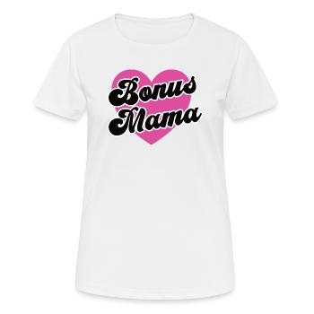 Bonus Mama Herz Bonusmutter Bonusmama Mamas Danke - Frauen T-Shirt atmungsaktiv - Weiß - Vorne - AI Model Female 172 dark (172cm)