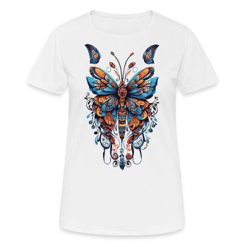 Mandala Butterfly Boho Style & Magique - T-shirt respirant Femme - blanc - Devant - AI Model Female 172 dark (172cm)