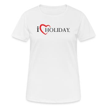 i love Holiday - Frauen T-Shirt atmungsaktiv - Weiß - Vorne - AI Model Female 172 dark (172cm)