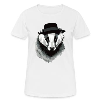 Dachs - Frauen T-Shirt atmungsaktiv - Weiß - Vorne - AI Model Female 172 dark (172cm)
