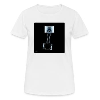 Piston radio - T-shirt respirant Femme - blanc - Devant - AI Model Female 172 dark (172cm)