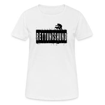 TShirt Rettungshund - Frauen T-Shirt atmungsaktiv - Weiß - Vorne - AI Model Female 172 dark (172cm)