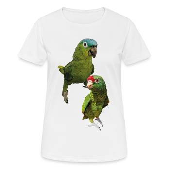 Papageien aus dem Amazonas - Frauen T-Shirt atmungsaktiv - Weiß - Vorne - AI Model Female 172 dark (172cm)