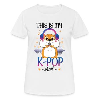 Hamster K-Pop Südkoreanische Popmusik - Frauen T-Shirt atmungsaktiv - Weiß - Vorne - AI Model Female 172 dark (172cm)