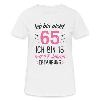 65. Geburtstag Lustig 65 Jahre Geburtstagsgeschenk - Frauen T-Shirt atmungsaktiv - Weiß - Vorne - AI Model Female 172 dark (172cm)