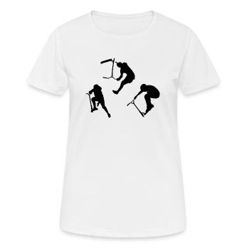Stuntscooter Tricks - Women's Breathable T-Shirt - white - Front - AI Model Female 172 dark (172cm)