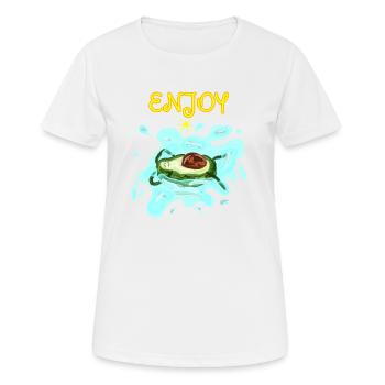 Baignade à l’avocat - T-shirt respirant Femme - blanc - Devant - AI Model Female 172 dark (172cm)