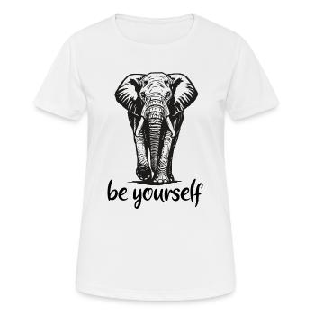 Elephant - Be yourself - Tusk - Ivory - Women's Breathable T-Shirt - white - Front - AI Model Female 172 dark (172cm)