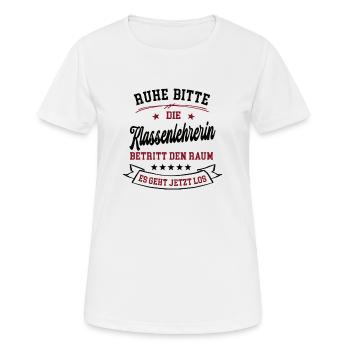 Klassenleiterin Lehrerin Klassenleherin Leiterin - Frauen T-Shirt atmungsaktiv - Weiß - Vorne - AI Model Female 172 dark (172cm)