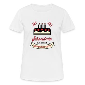 Geburtstag Schneiderin Schneider Frau Schneiderei - Frauen T-Shirt atmungsaktiv - Weiß - Vorne - AI Model Female 172 dark (172cm)