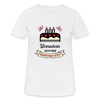 Geburtstag Uhrmacherin Uhrmacher Frau Juwelier - Frauen T-Shirt atmungsaktiv - Weiß - Vorne - AI Model Female 172 dark (172cm)