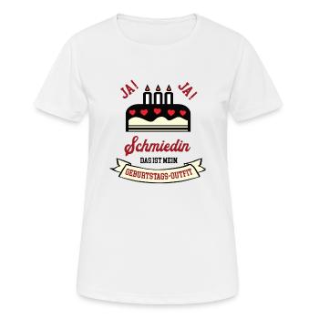 Geburtstag Schmiedin Schmied Geb Goldschmiedin - Frauen T-Shirt atmungsaktiv - Weiß - Vorne - AI Model Female 172 dark (172cm)