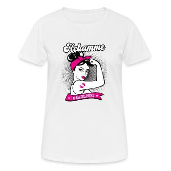Hebamme in Ausbildung Hebammenstudium Hebammen - Frauen T-Shirt atmungsaktiv - Weiß - Vorne - AI Model Female 172 dark (172cm)