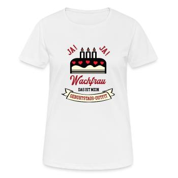 Geburtstag Wachfrau Wachmann Frauen Wachdienst - Frauen T-Shirt atmungsaktiv - Weiß - Vorne - AI Model Female 172 dark (172cm)