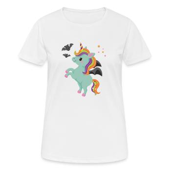 Einhorn Fledermaus Outfit Halloween - Frauen T-Shirt atmungsaktiv - Weiß - Vorne - AI Model Female 172 dark (172cm)