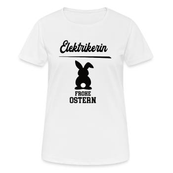 Elektrikerin Frohe Ostern Ostergeschenk Elektriker - Frauen T-Shirt atmungsaktiv - Weiß - Vorne - AI Model Female 172 dark (172cm)