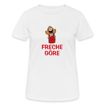 Freche Göre - Frauen T-Shirt atmungsaktiv - Weiß - Vorne - AI Model Female 172 dark (172cm)