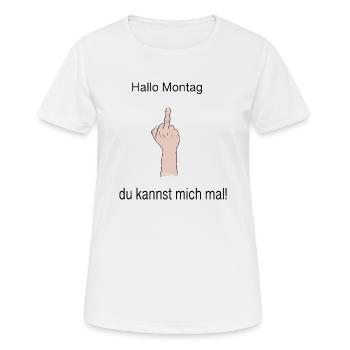 Hello Monday - Women's Breathable T-Shirt - white - Front - AI Model Female 172 dark (172cm)