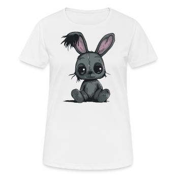 Cute Rabbit Soft Toy - Women's Breathable T-Shirt - white - Front - AI Model Female 172 dark (172cm)