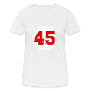 45 Nombre d’objets blob - T-shirt respirant Femme - blanc - Devant - AI Model Female 172 dark (172cm)