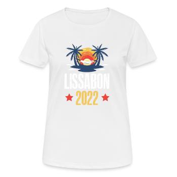 Lissabon 2022 - Frauen T-Shirt atmungsaktiv - Weiß - Vorne - AI Model Female 172 dark (172cm)