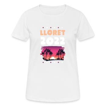 Lloret De mars 2022 - T-shirt respirant Femme - blanc - Devant - AI Model Female 172 dark (172cm)