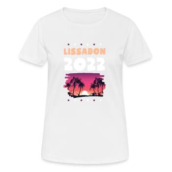 Lissabon 2022 - Frauen T-Shirt atmungsaktiv - Weiß - Vorne - AI Model Female 172 dark (172cm)