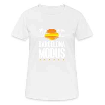 Barcelona Modus - Frauen T-Shirt atmungsaktiv - Weiß - Vorne - AI Model Female 172 dark (172cm)