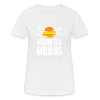 Indonesia Modus - Frauen T-Shirt atmungsaktiv - Weiß - Vorne - AI Model Female 172 dark (172cm)