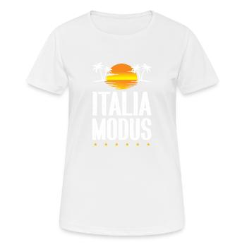Italia Mode - Women's Breathable T-Shirt - white - Front - AI Model Female 172 dark (172cm)