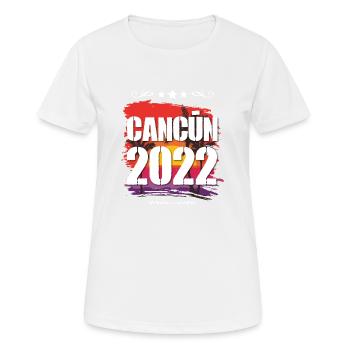 Cancun 2022 - Women's Breathable T-Shirt - white - Front - AI Model Female 172 dark (172cm)