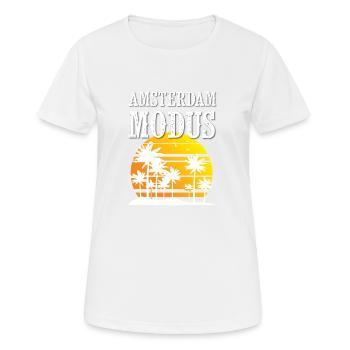 Amsterdam Mode - Women's Breathable T-Shirt - white - Front - AI Model Female 172 dark (172cm)
