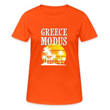 Greece Mode - Women's Breathable T-Shirt - neon orange - Front - AI Model Female 172 dark (172cm)
