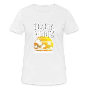 Italia Modus - Frauen T-Shirt atmungsaktiv - Weiß - Vorne - AI Model Female 172 dark (172cm)