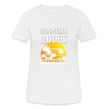 Indonesia Modus - Frauen T-Shirt atmungsaktiv - Weiß - Vorne - AI Model Female 172 dark (172cm)