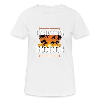 Indonesia Modus - Frauen T-Shirt atmungsaktiv - Weiß - Vorne - AI Model Female 172 dark (172cm)