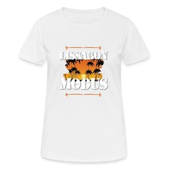 Lissabon Modus - Frauen T-Shirt atmungsaktiv - Weiß - Vorne - AI Model Female 172 dark (172cm)