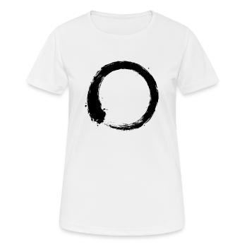 Enso Zen Kreis schwarz - Frauen T-Shirt atmungsaktiv - Weiß - Vorne - AI Model Female 172 dark (172cm)