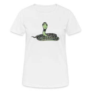 Ériger le roi venimeux Cobra venimeux serpent - T-shirt respirant Femme - blanc - Devant - AI Model Female 172 dark (172cm)