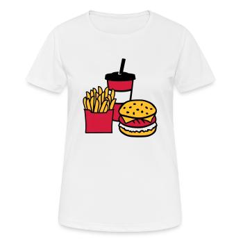 Fast food - Women's Breathable T-Shirt - white - Front - AI Model Female 172 dark (172cm)