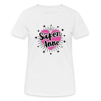 Süper Anne # Mom Mama Tesekkürler Anne Mamitag - Frauen T-Shirt atmungsaktiv - Weiß - Vorne - AI Model Female 172 dark (172cm)
