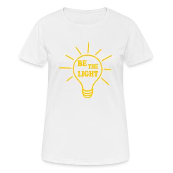 Be the light - Women's Breathable T-Shirt - white - Front - AI Model Female 172 dark (172cm)