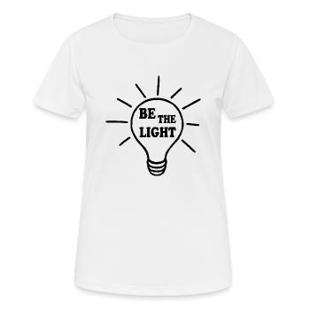 Be the light - Women's Breathable T-Shirt - white - Front - AI Model Female 172 dark (172cm)
