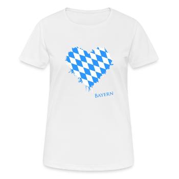 Bayern - Frauen T-Shirt atmungsaktiv - Weiß - Vorne - AI Model Female 172 dark (172cm)