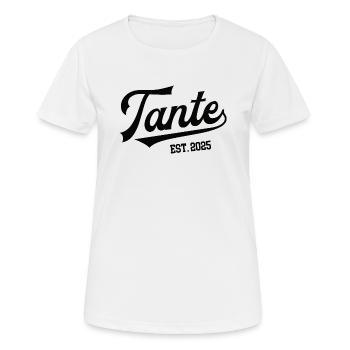 Tante 2025 Du Wirst Patentante Baby Ankündigung - Frauen T-Shirt atmungsaktiv - Weiß - Vorne - AI Model Female 172 dark (172cm)