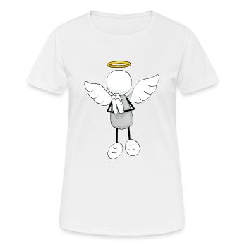 Engel - Frauen T-Shirt atmungsaktiv - Weiß - Vorne - AI Model Female 172 dark (172cm)