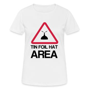 Tin Foil Hat Area - T-shirt respirant Femme - blanc - Devant - AI Model Female 172 dark (172cm)