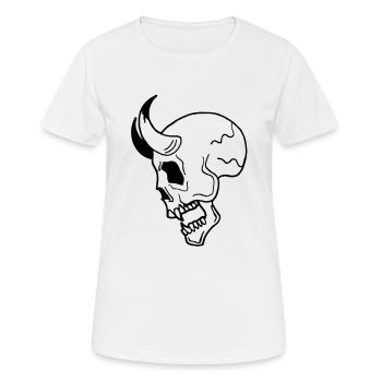 Skull - T-shirt respirant Femme - blanc - Devant - AI Model Female 172 dark (172cm)