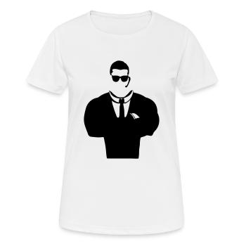 Garde du corps - T-shirt respirant Femme - blanc - Devant - AI Model Female 172 dark (172cm)
