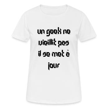 geeks - Women's Breathable T-Shirt - white - Front - AI Model Female 172 dark (172cm)